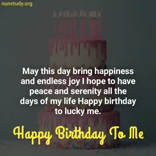 Happy Birthday Wishes For Me - Self Birthday Quotes and Captions - Birthday Status For Me 2022 - NunStudy.Org